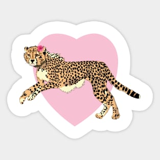 Cheetah Running Sticker